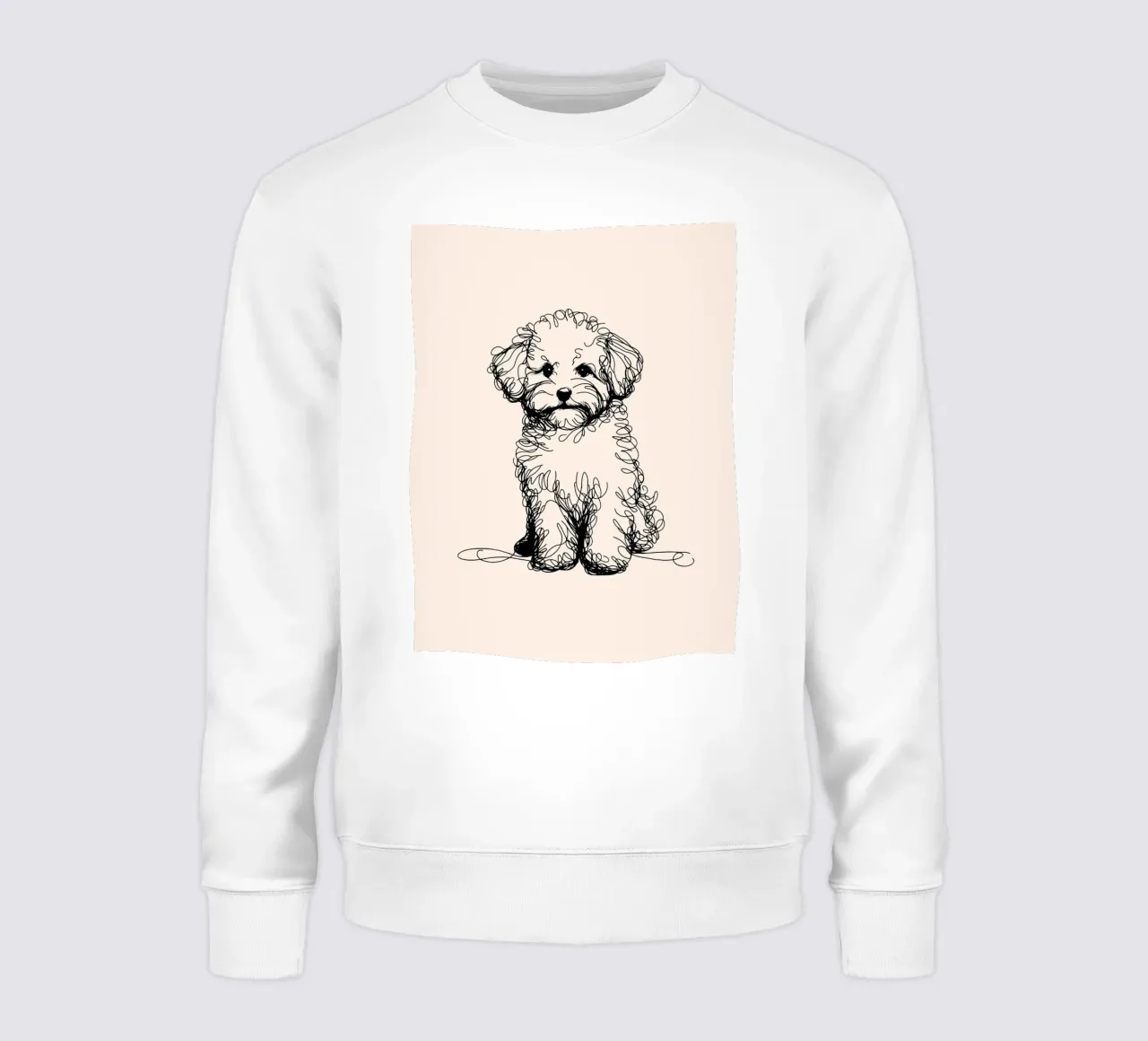 Disegno artistico di Maltipoo - Beige felpa da WijdevenDesign
