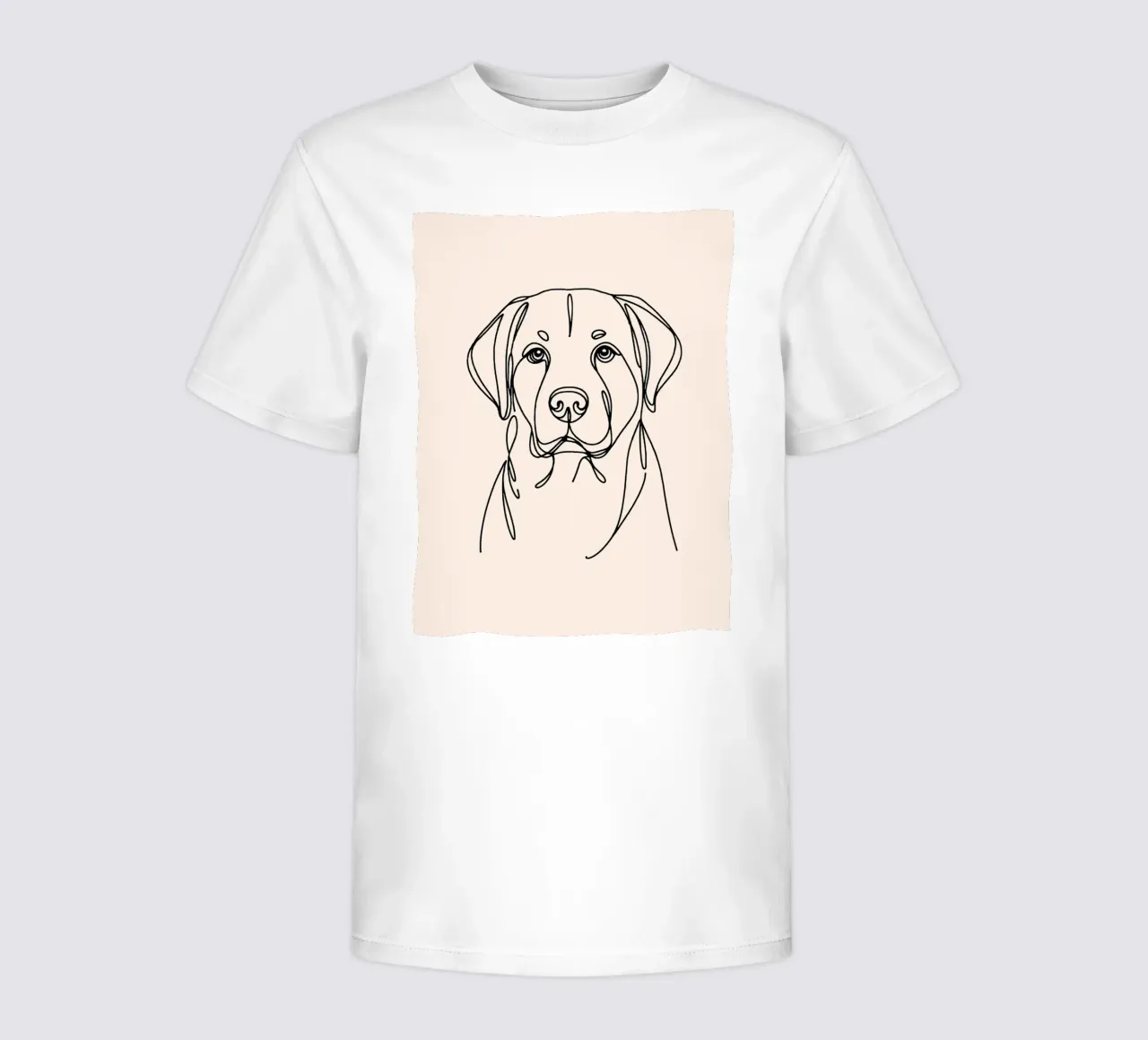 Disegno artistico di Labrador - Beige t-shirt bambini da WijdevenDesign