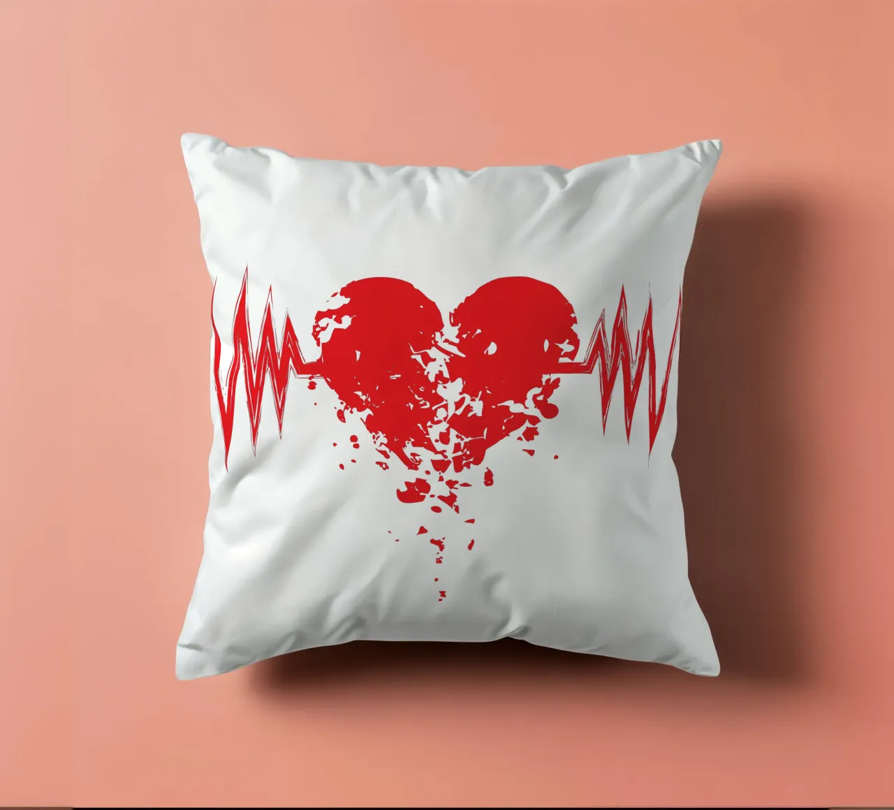cuore spezzato amore arte design cuscino da ririedis