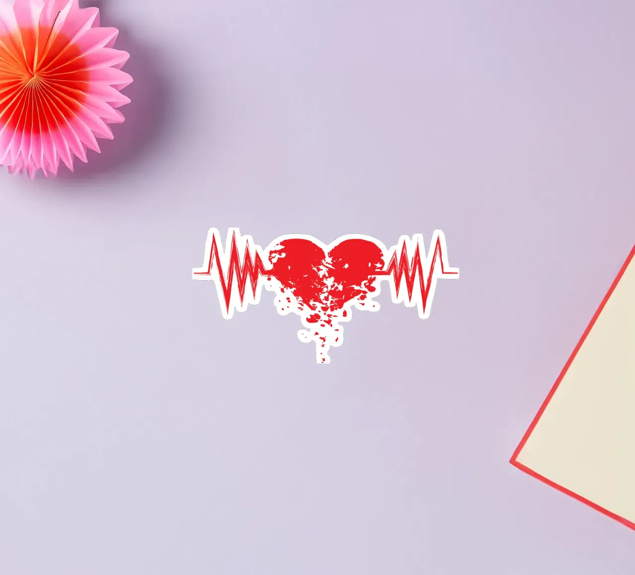 broken heart love art design sticker by ririedis