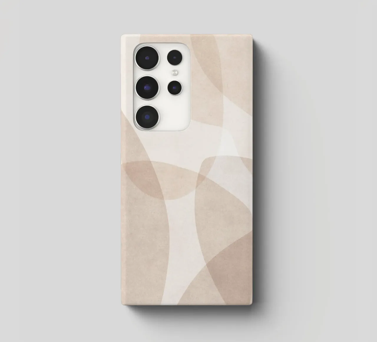 Formes superposées abstraites en beige et marron clair coque samsung de Melloi Art Print