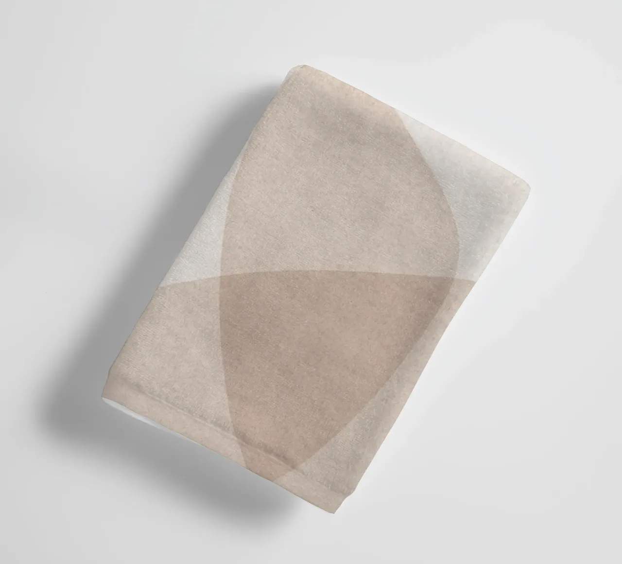 Abstract Beige and Light Brown Layered Shapes towel by Melloi Art Print