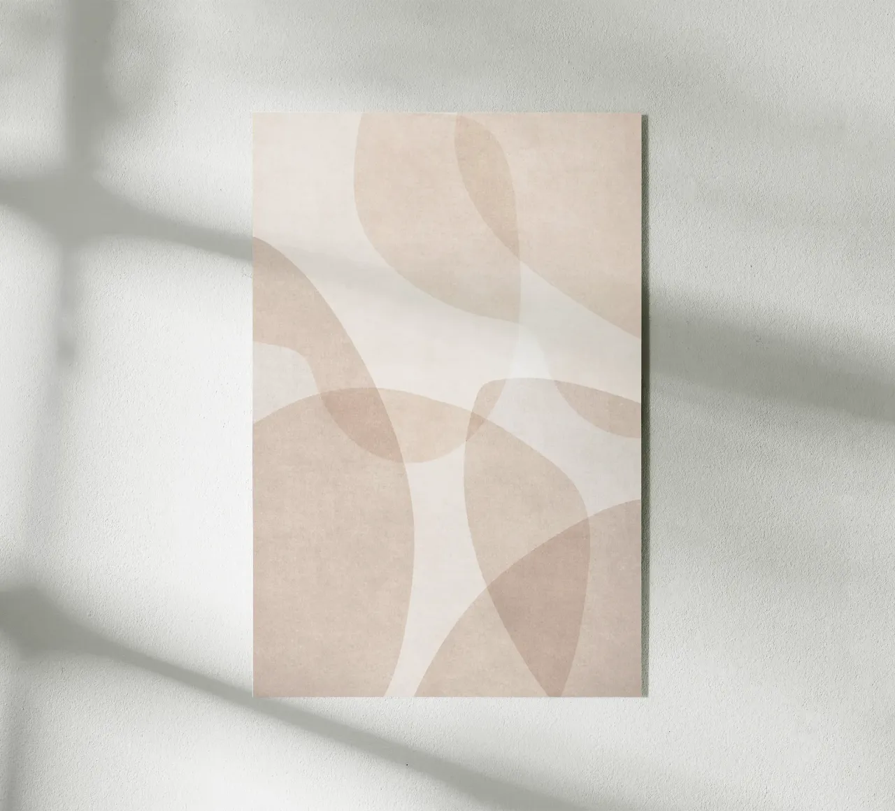 Formes superposées abstraites en beige et marron clair plexiglas de Melloi Art Print
