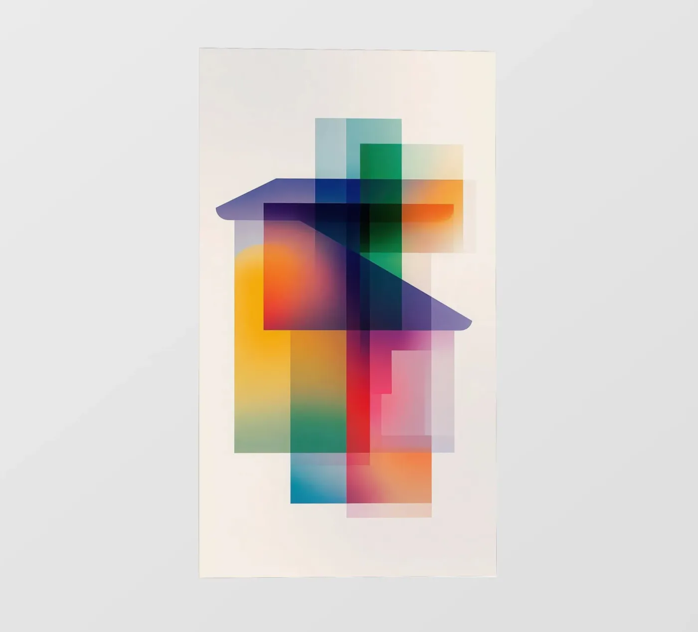 Abstract geometric composition fotobehang van Geometric