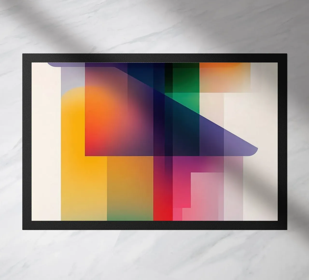 Abstract geometric composition doormat by Geometric
