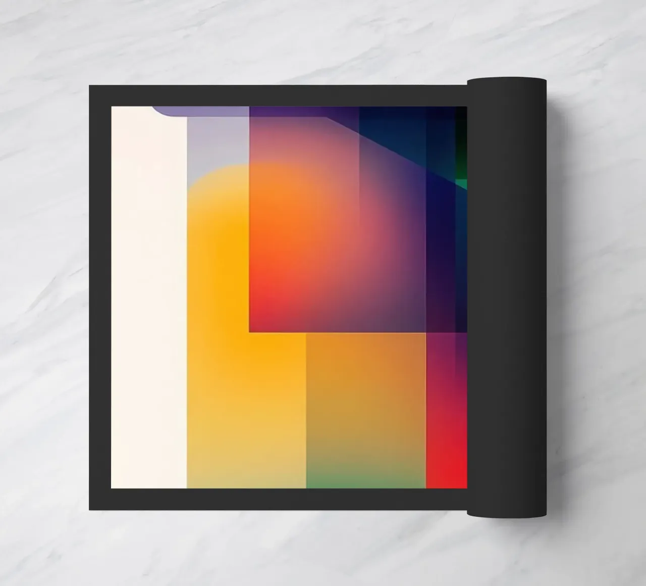 Abstract geometric composition doormat by Geometric