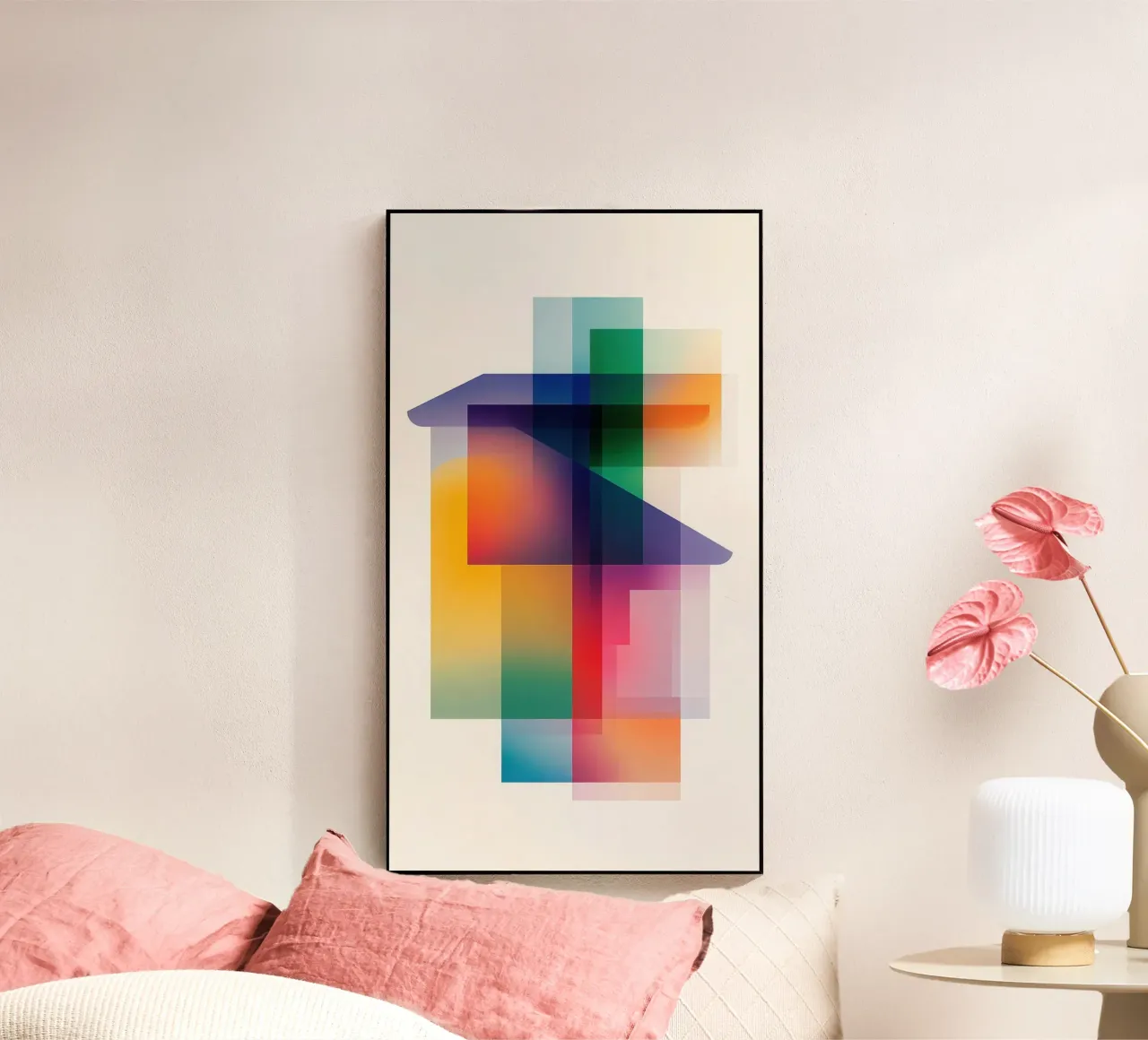 Composition géométrique abstraite plexiglas de Geometric