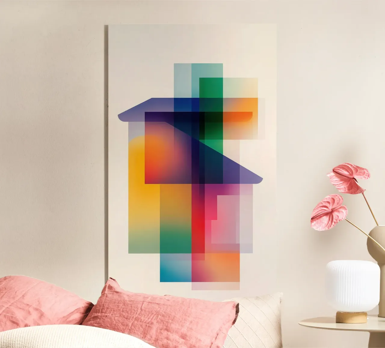 Composition géométrique abstraite plexiglas de Geometric