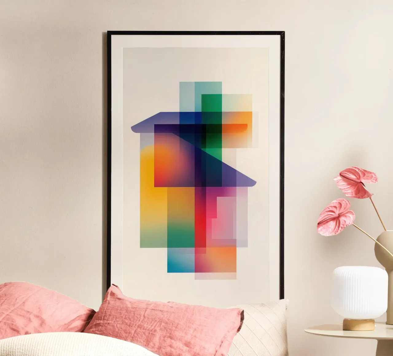 Abstracte geometrische compositie poster van Geometric