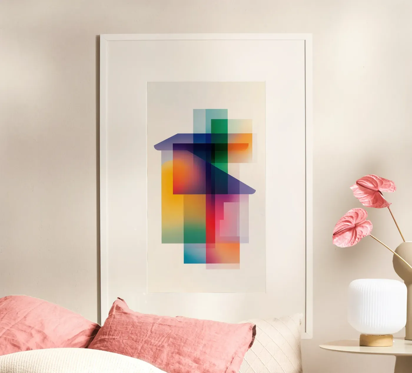 Abstrakte geometrische Komposition Poster von Geometric