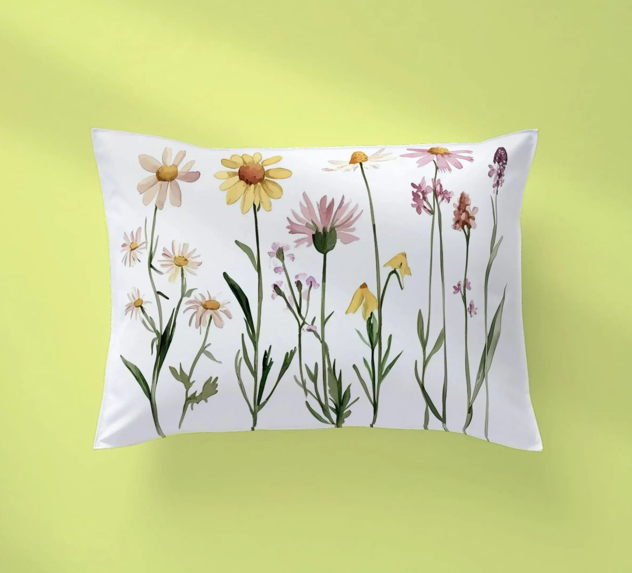 Pastel Wilde bloemen kussen van Olga Wildrose
