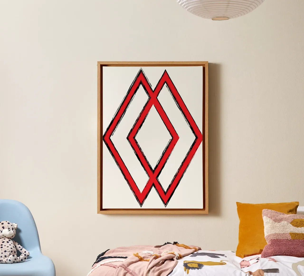 symbool kunstwonder canvas met Baklijst van ririedis
