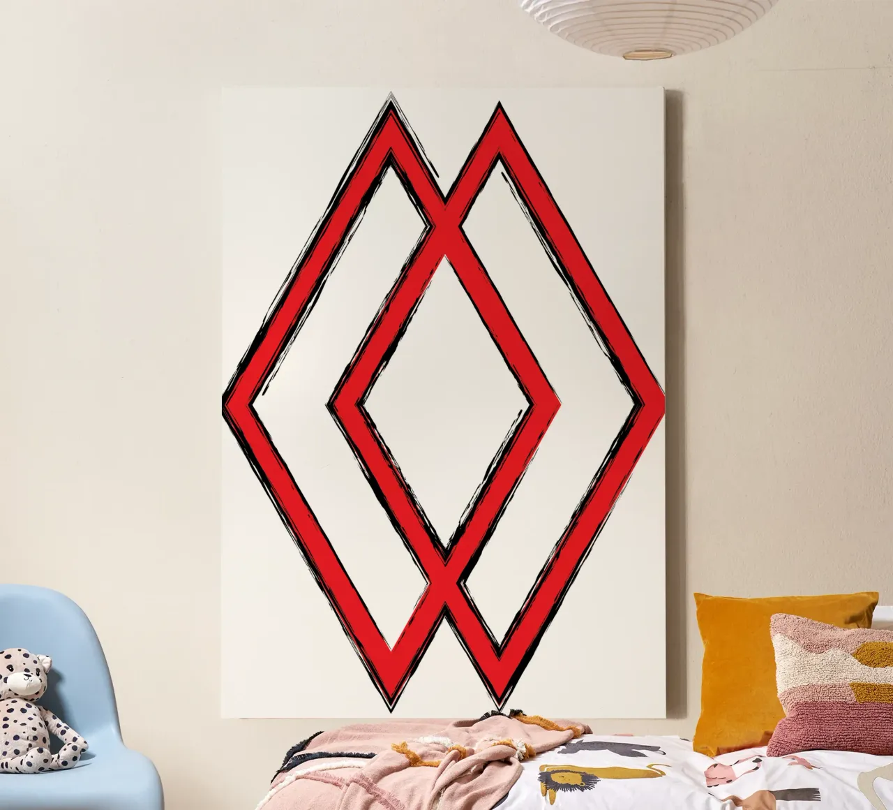 symbool kunstwonder canvas met Baklijst van ririedis
