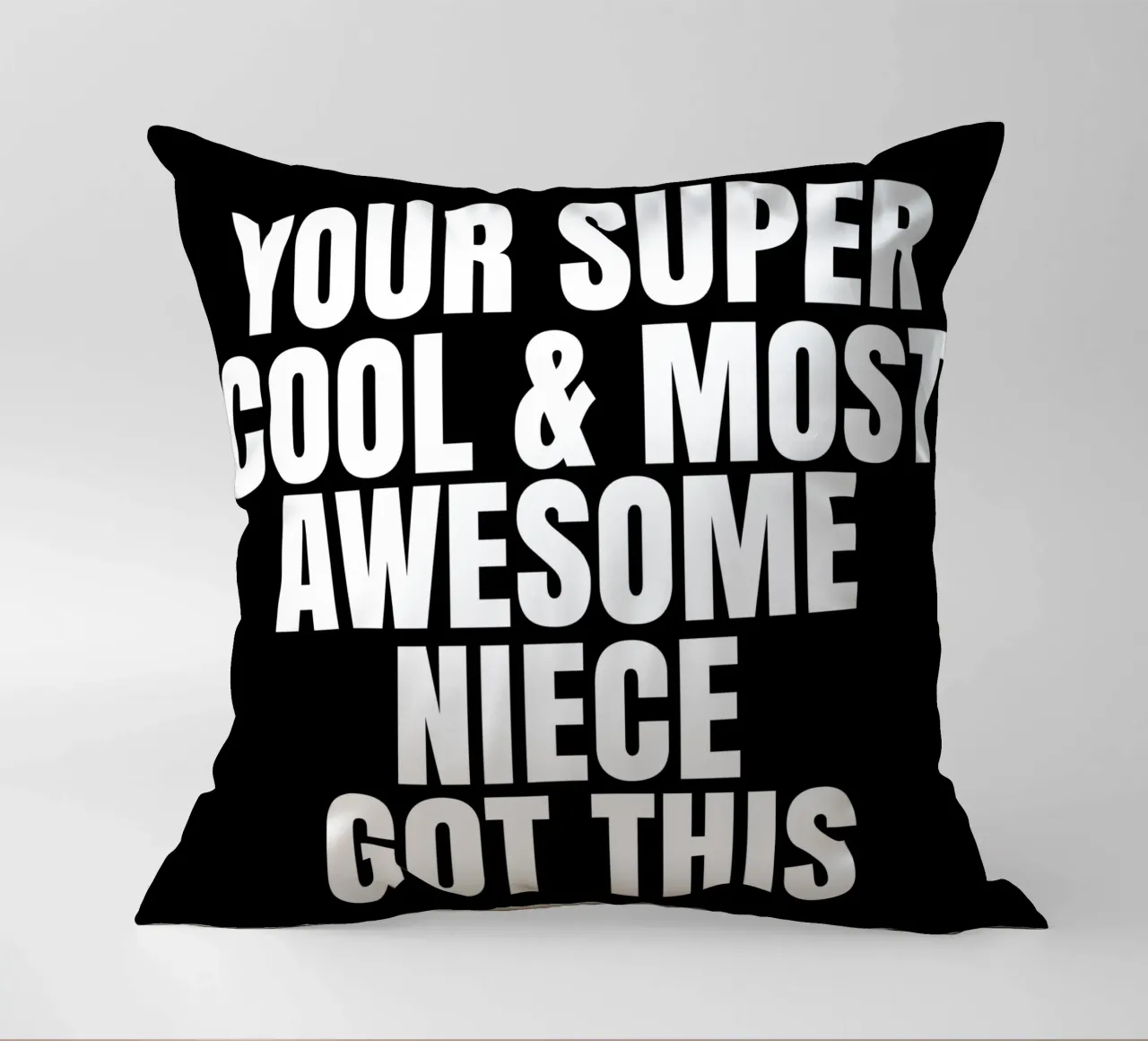 Your super cool and most awesome niece got this cuscino da happieeagle