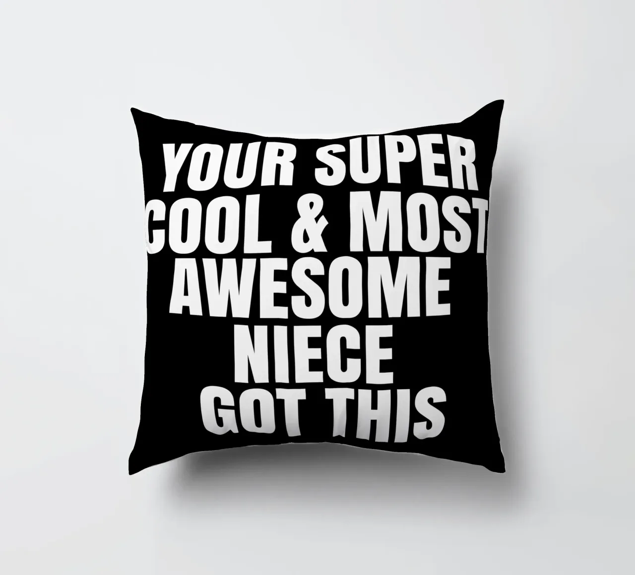 Your super cool and most awesome niece got this cuscino da happieeagle