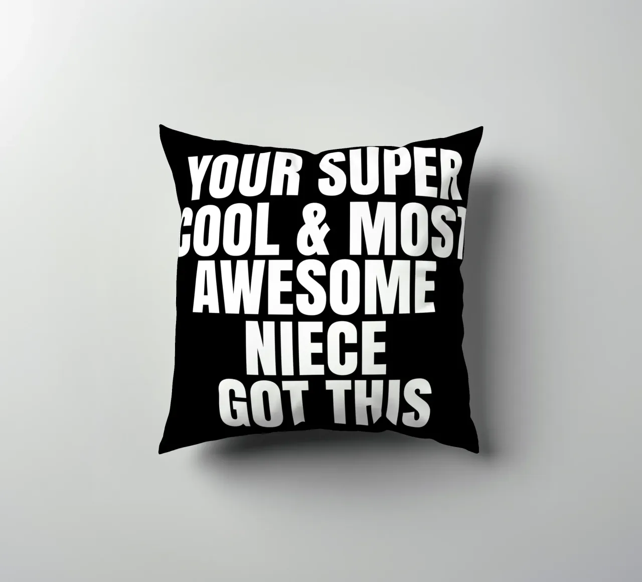 Your super cool and most awesome niece got this cuscino da happieeagle