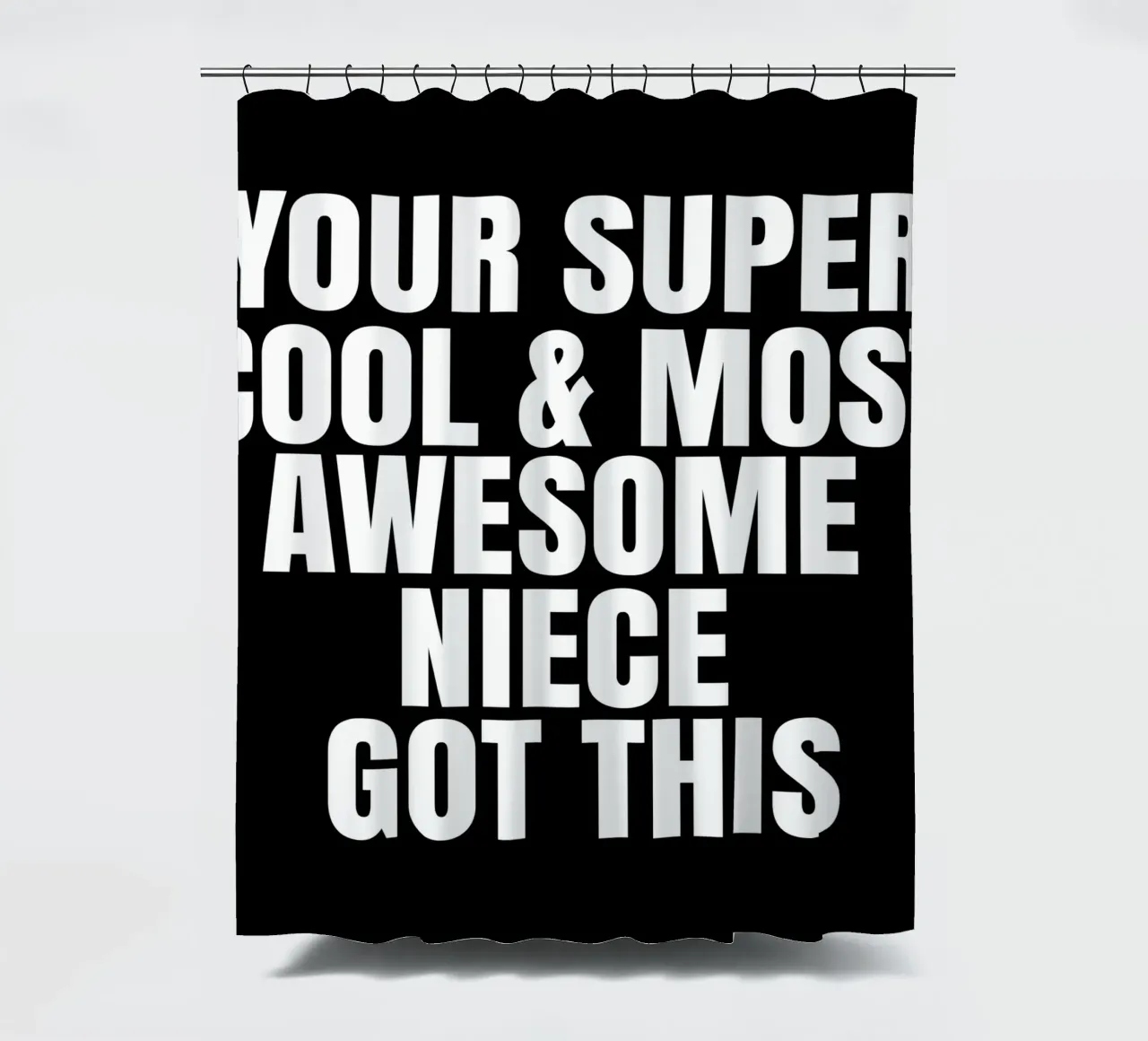 Your super cool and most awesome niece got this Duschvorhang von happieeagle