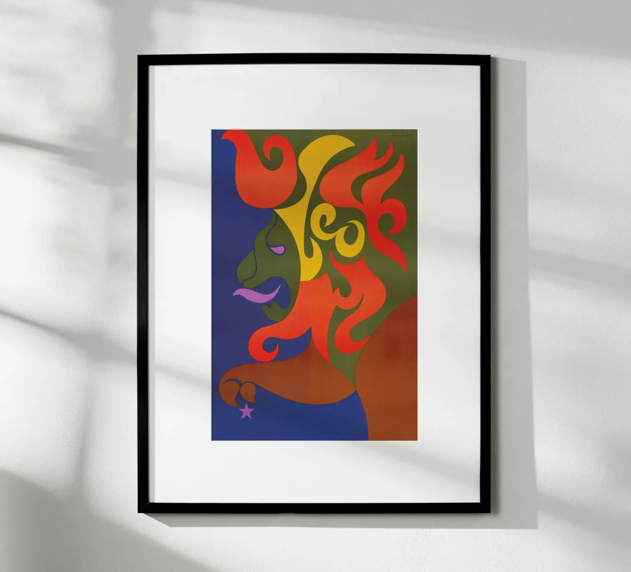 Leo poster con telaio in alluminio da Simboli Design
