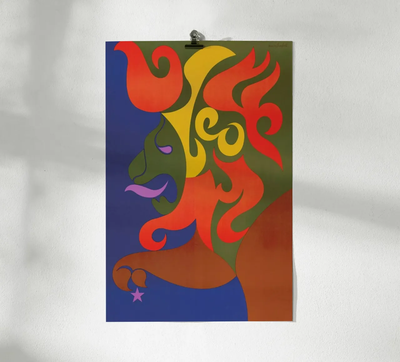 Leo poster con telaio in alluminio da Simboli Design