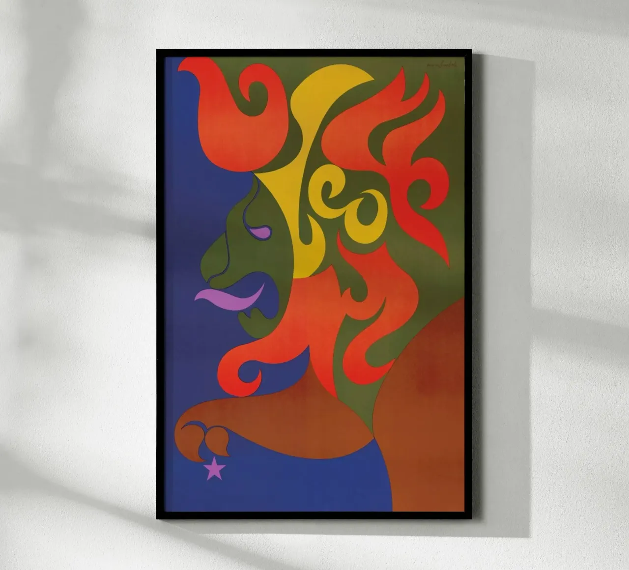 Leo poster con telaio in alluminio da Simboli Design