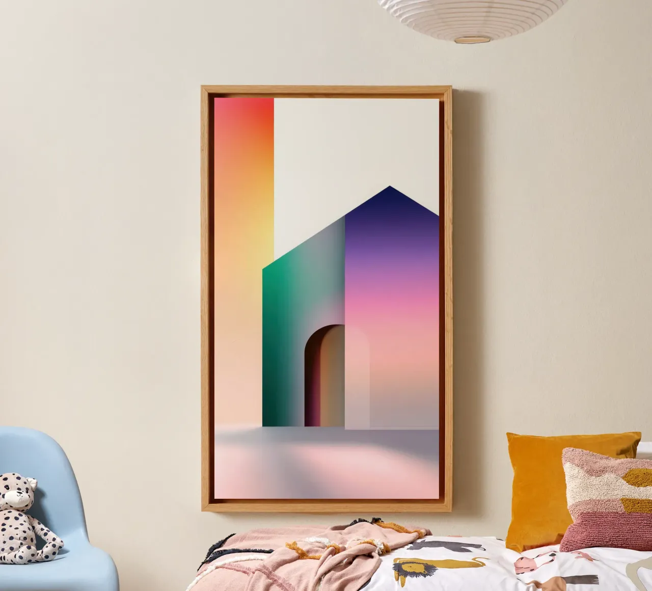 Abstracte geometrische compositie canvas van Geometric