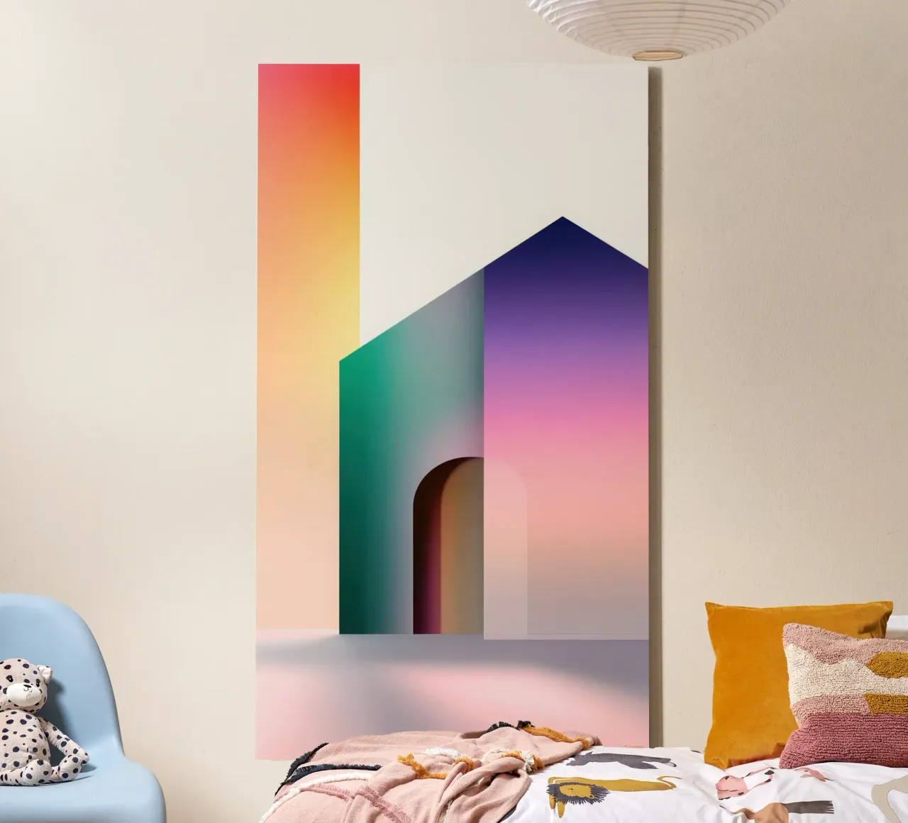 Abstracte geometrische compositie canvas van Geometric