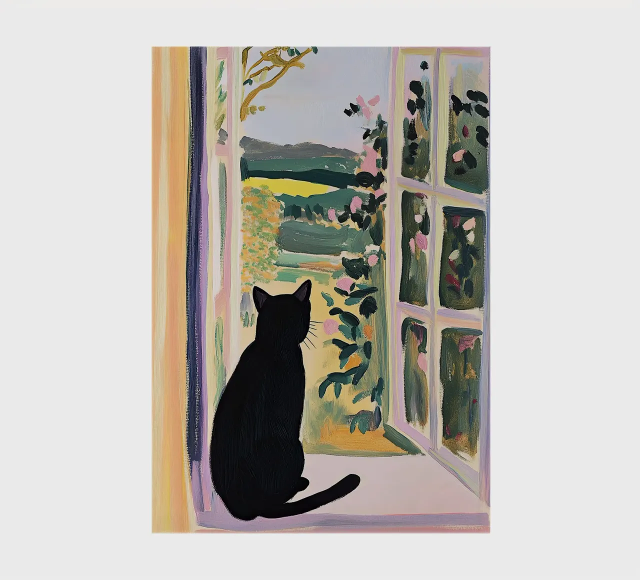 Cat at the window, Matisse inspired notebook by Euphoria Theresa