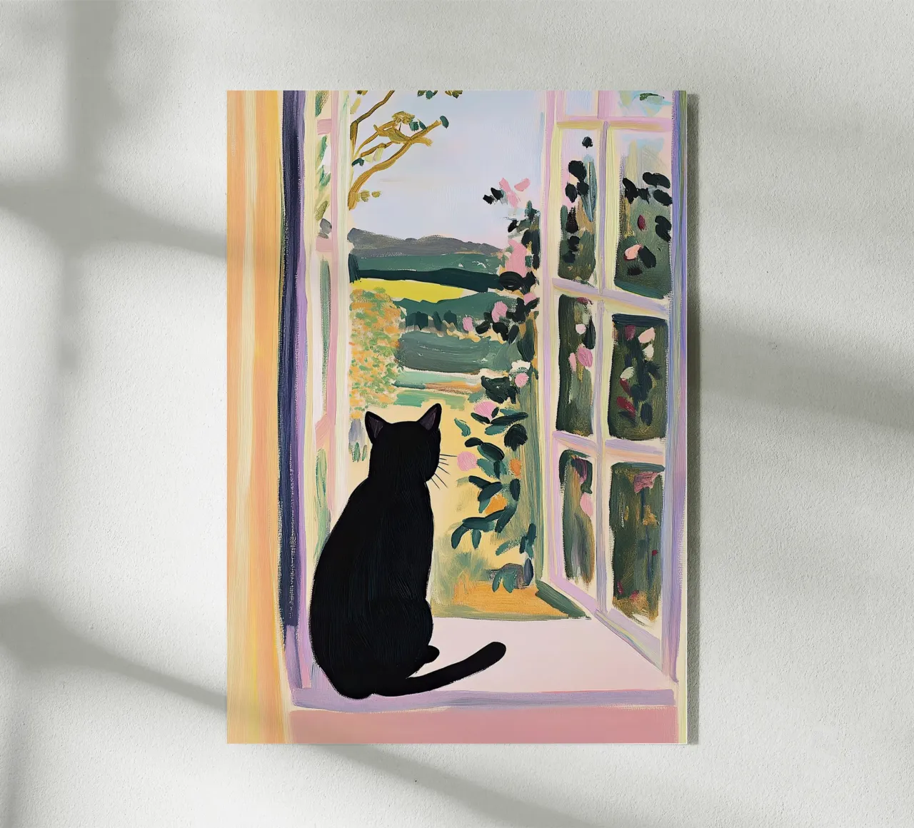 Katze am Fenster, Matisse inspiriert Acryl-Glas von Euphoria Theresa