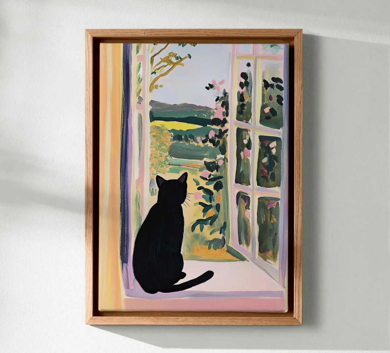 Cat at the window, Matisse inspired canvas by Euphoria Theresa