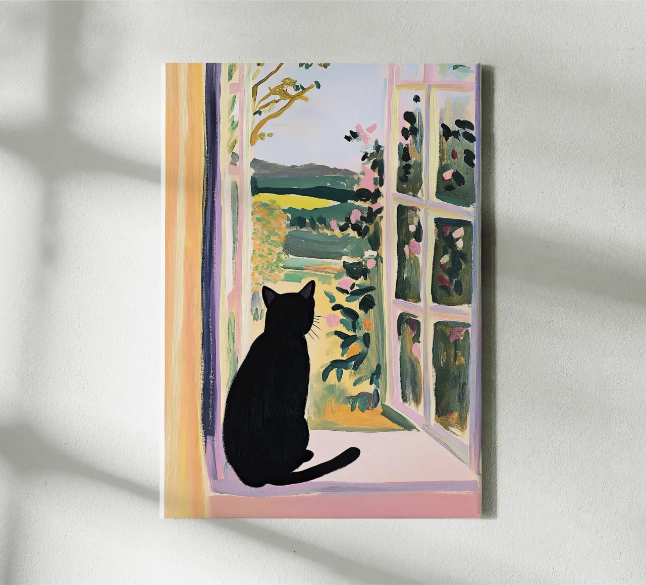 Cat at the window, Matisse inspired canvas by Euphoria Theresa