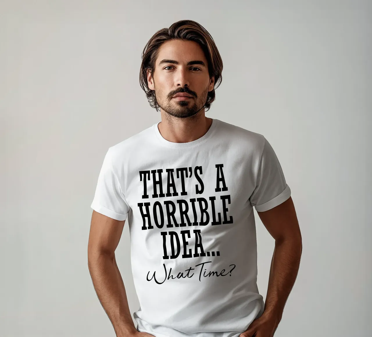 è un'idea orribile... a che ora? t-shirt da ririedis