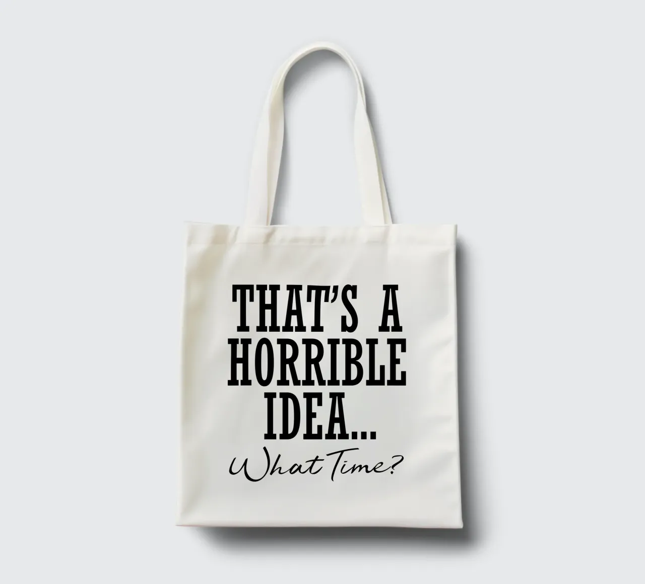 è un'idea orribile... a che ora? borsa in juta da ririedis