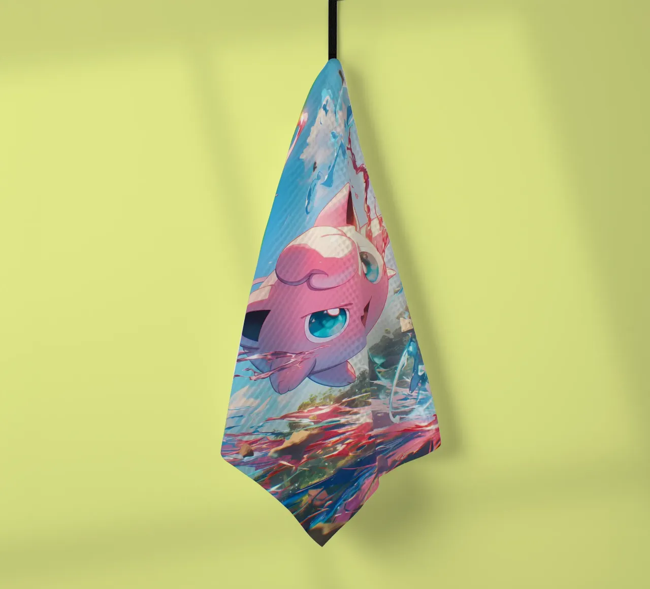 Jigglypuff Pokemon tea towel by CreativeStudio