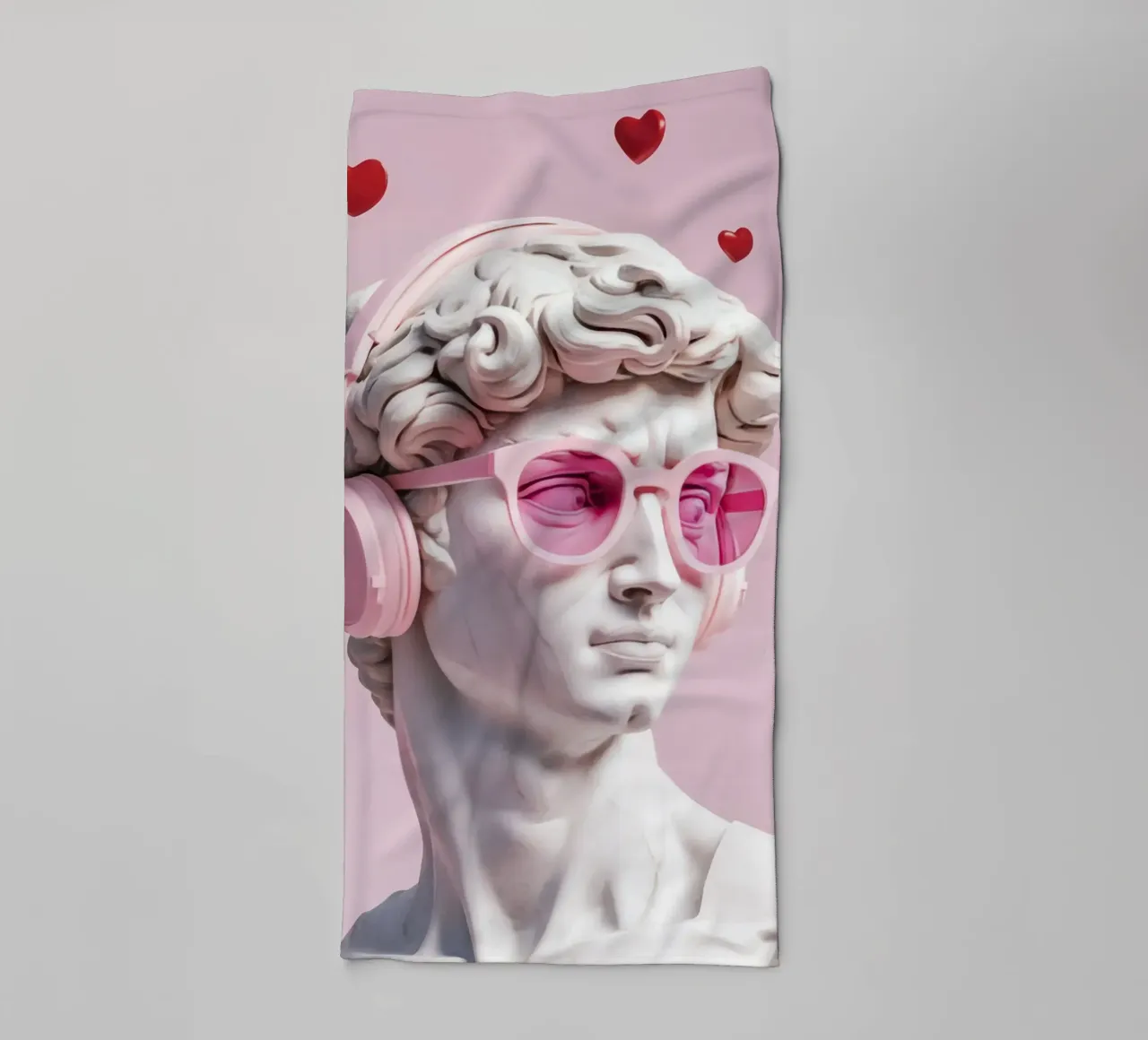L'amore classico incontra quello moderno: Pink Pop David asciugamano da bagno da Modern Muse