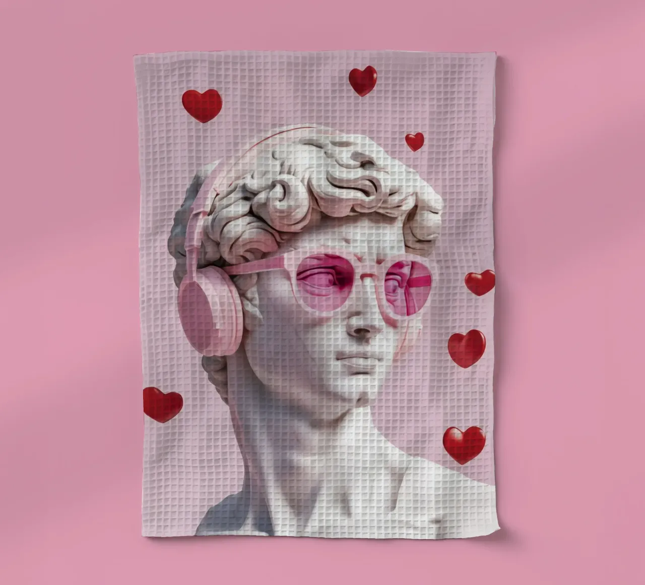 L'amore classico incontra quello moderno: Pink Pop David canovaccio da cucina da Modern Muse