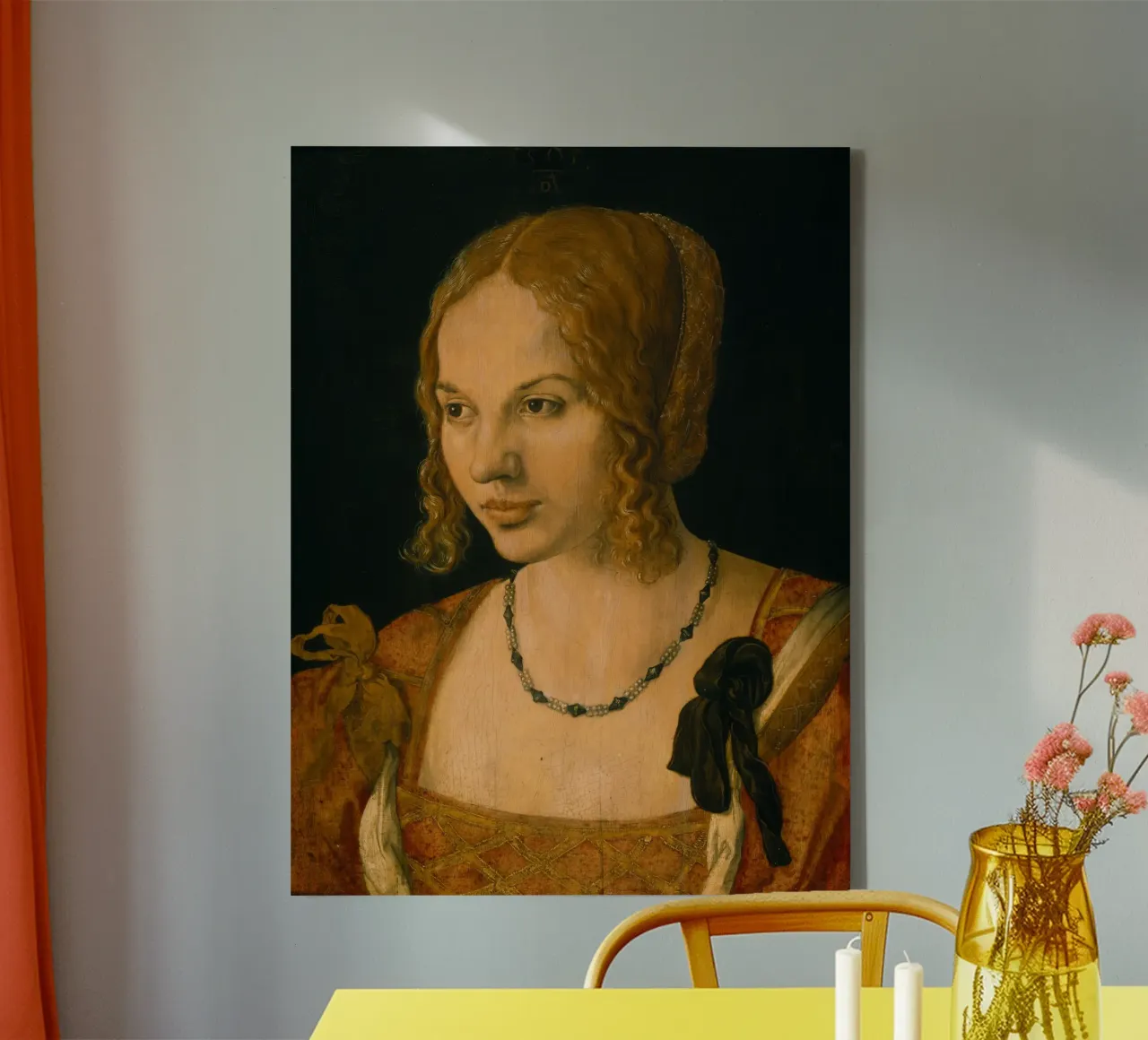 Albrecht Dürer - Half-length portrait of a young Venetian canvas with Floater frame by ARTOTHEK