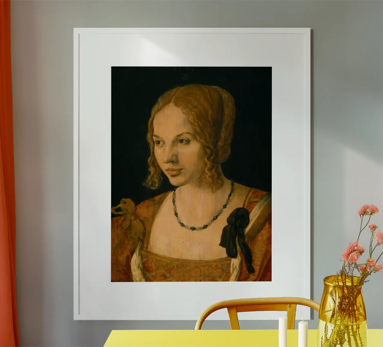 Albrecht Dürer - Portrait en pied d'un jeune Vénitien poster de ARTOTHEK