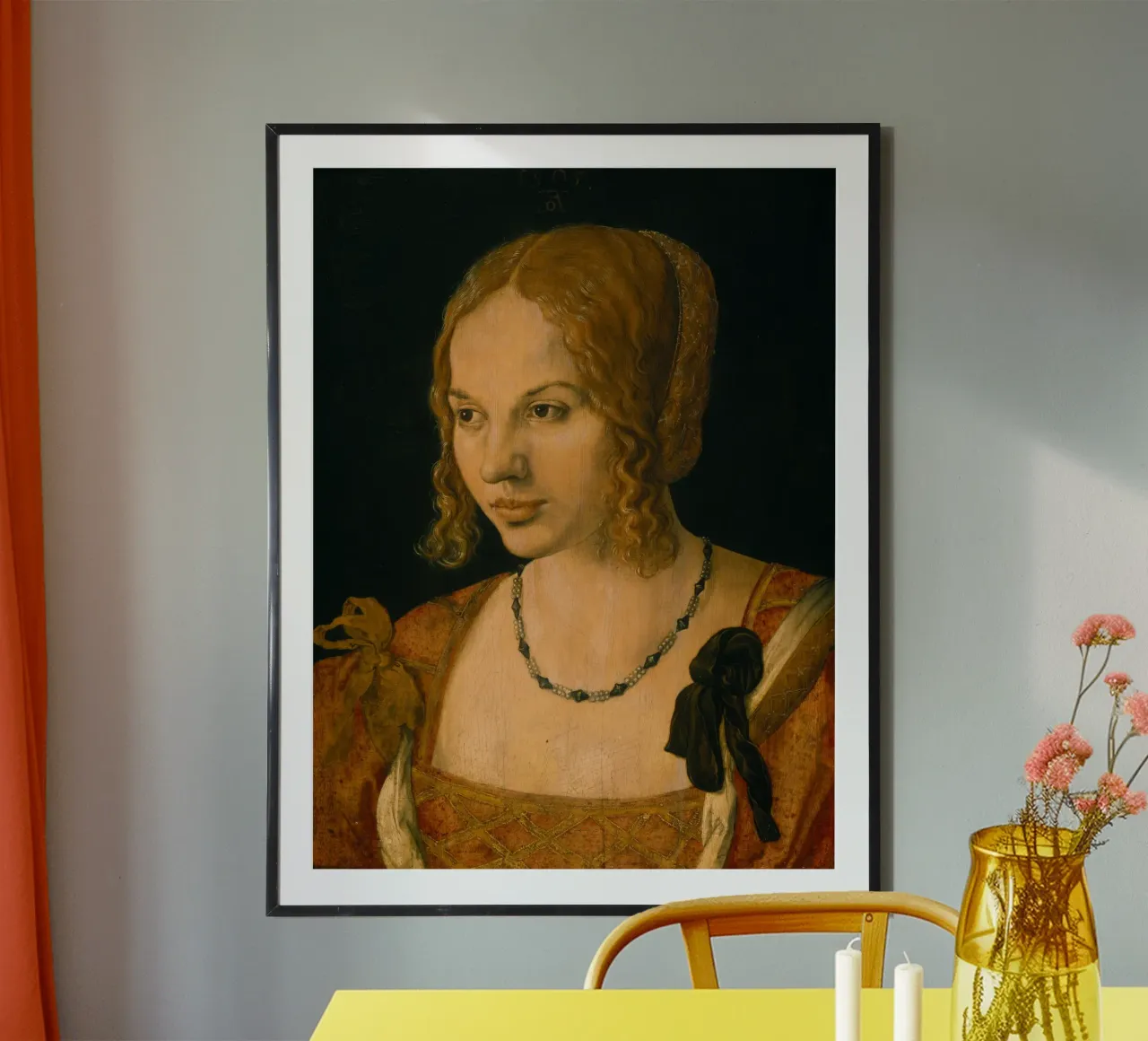 Albrecht Dürer - Portrait en pied d'un jeune Vénitien poster de ARTOTHEK