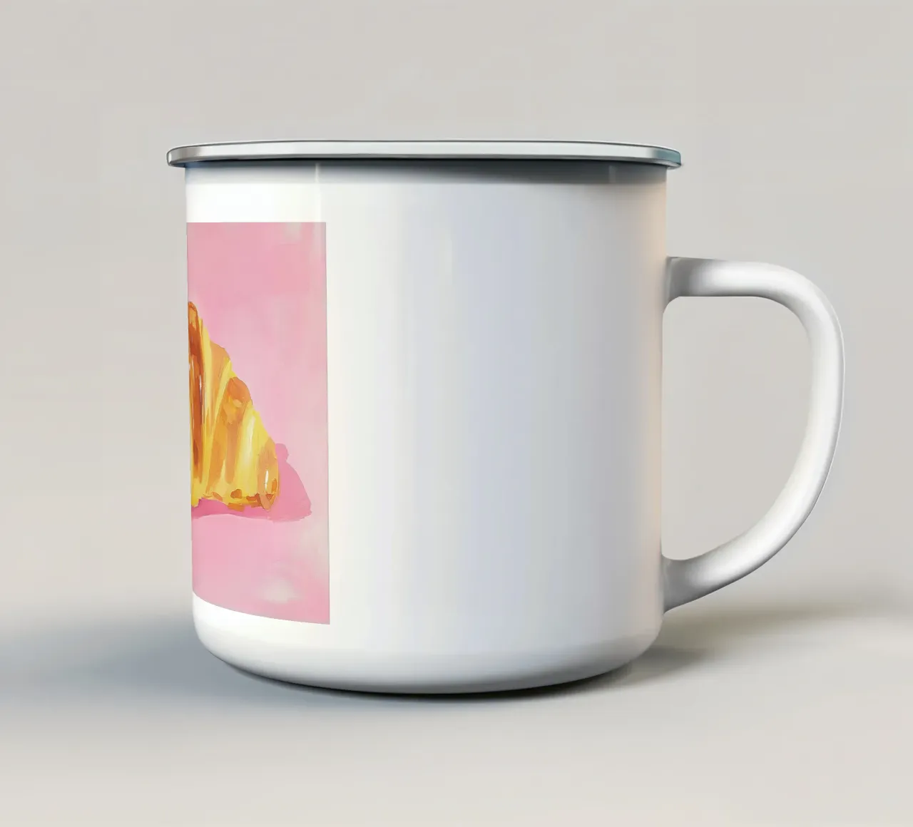 Croissant tazza in smalto da Euphoria Theresa