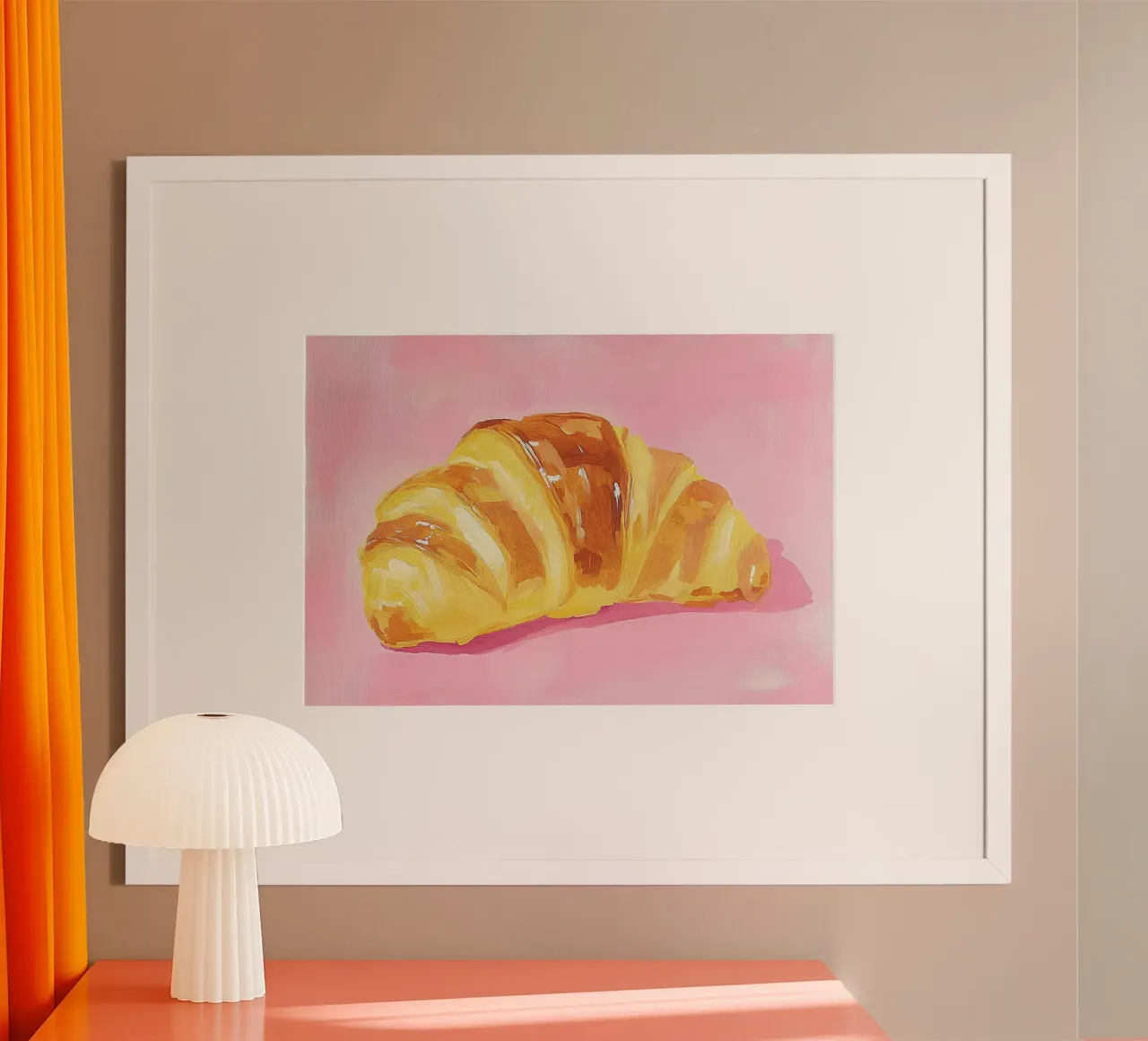 Croissant poster con telaio in legno da Euphoria Theresa