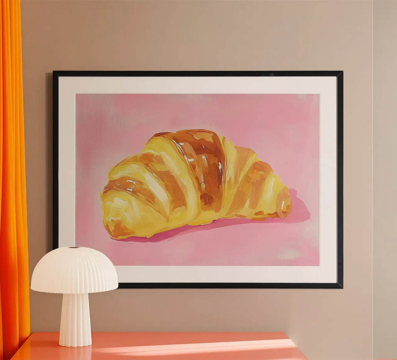 Croissant poster con telaio in legno da Euphoria Theresa