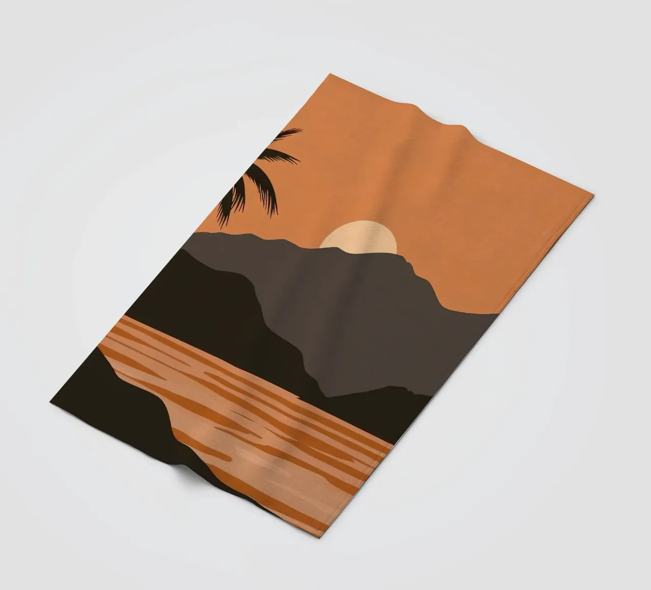 Tropical Sunset Serenity fleece blanket by Modern Muse