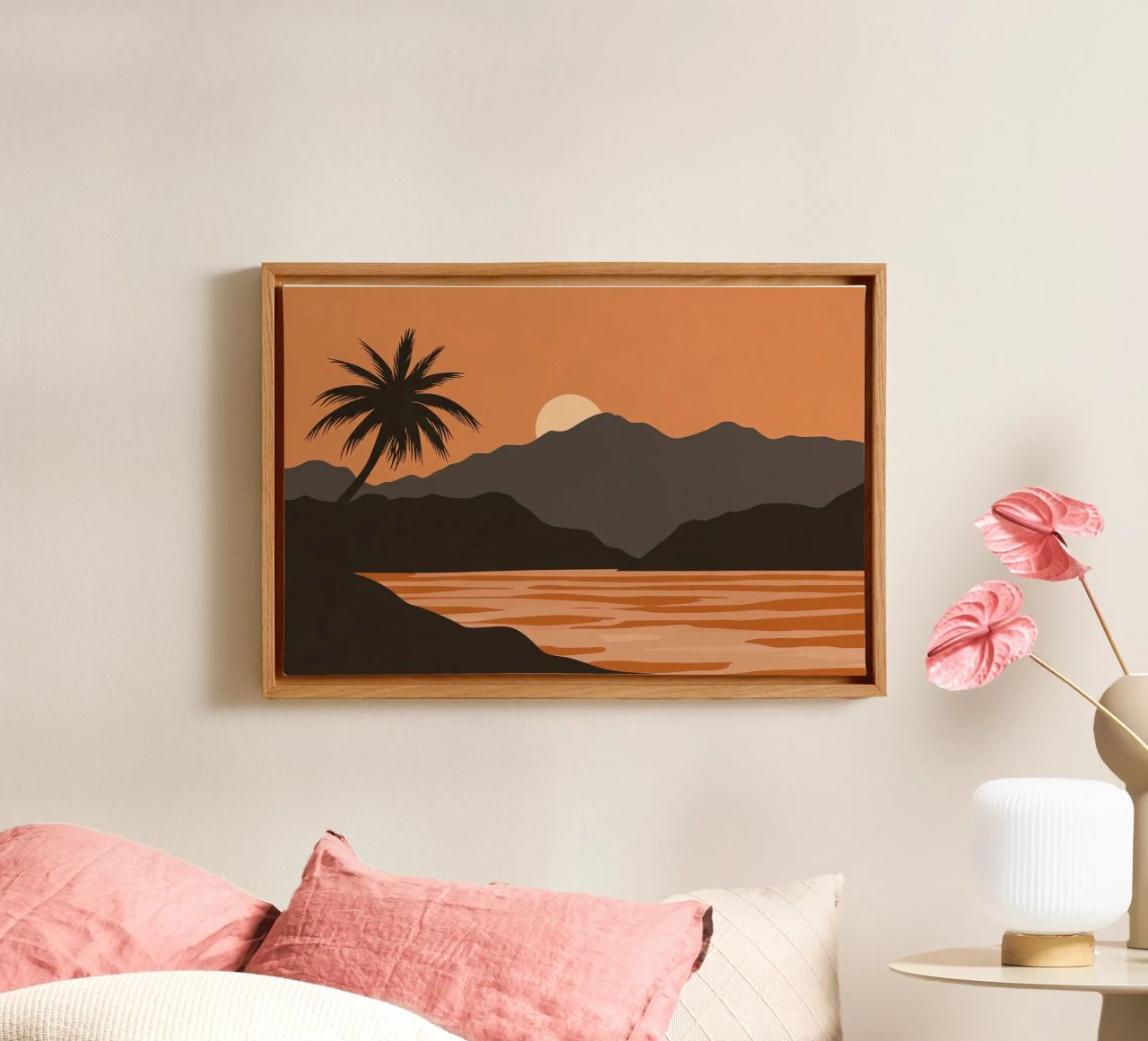 Tropischer Sonnenuntergang - Gelassenheit Leinwand von Modern Muse