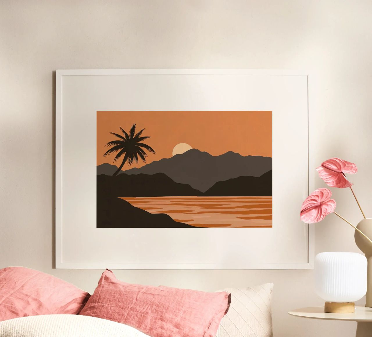 Tropical Sunset Serenity poster by Modern Muse