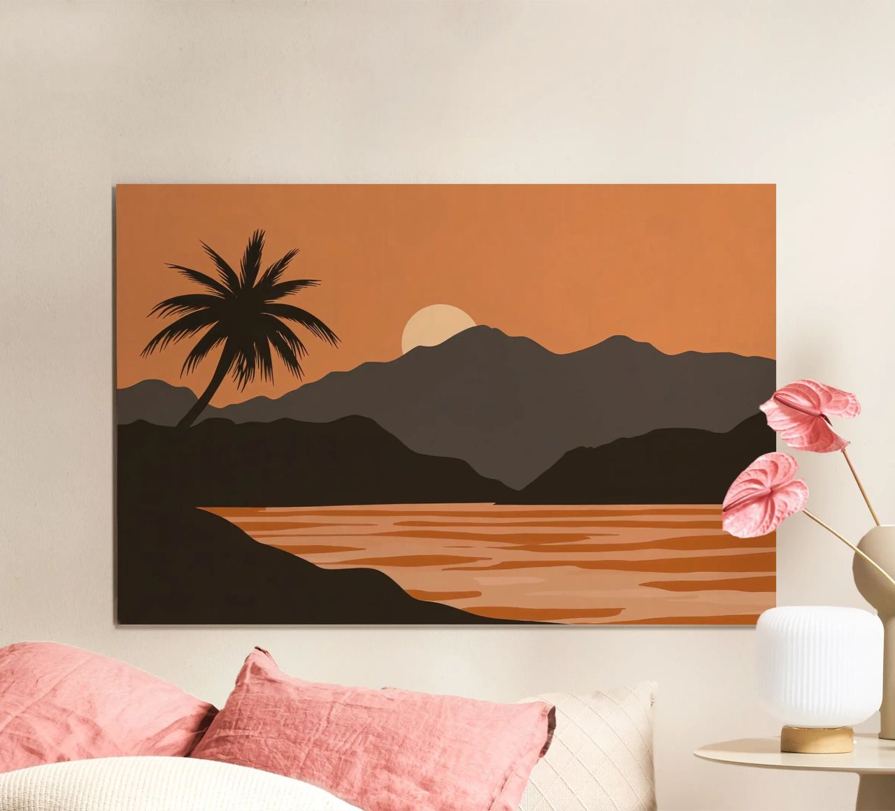 Tropical Sunset Serenity poster by Modern Muse