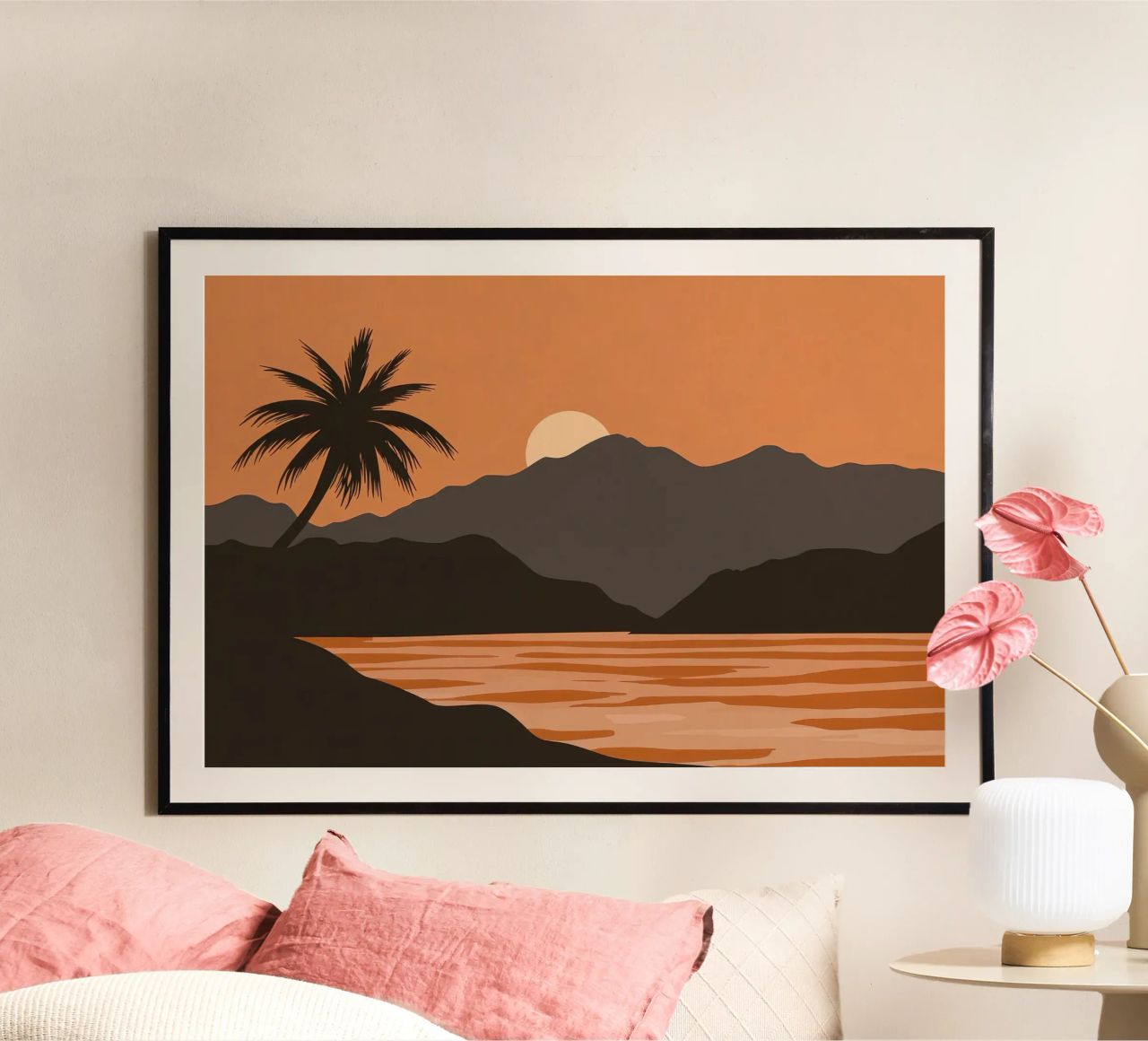 Tropical Sunset Serenity poster by Modern Muse