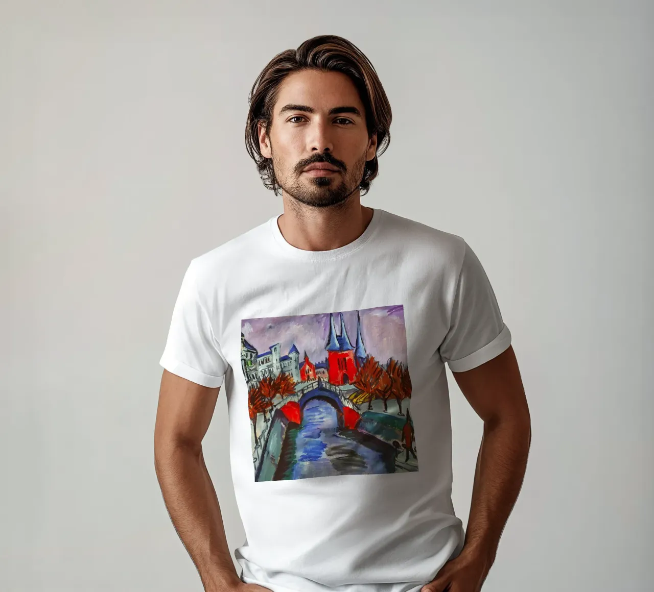 Ernst Ludwig Kirchner - Riva rossa del fiume Elisabetta, Berlino t-shirt da ARTOTHEK