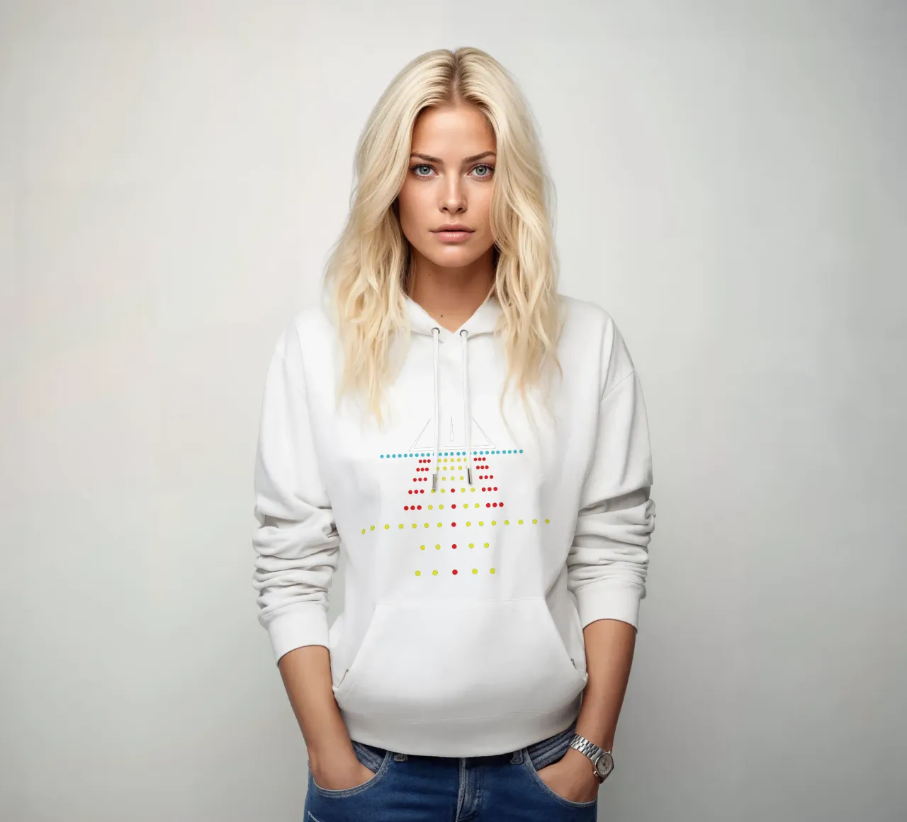 design in fuga felpa con cappuccio da ririedis