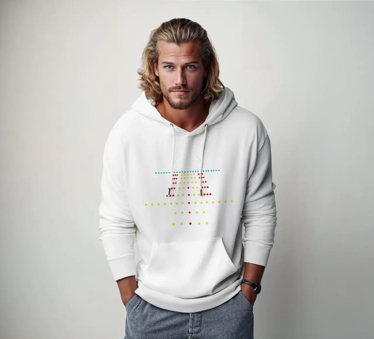 design in fuga felpa con cappuccio da ririedis