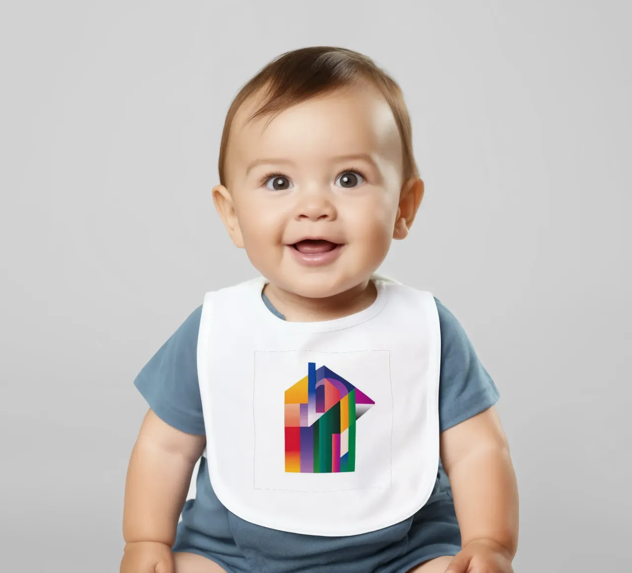 Forme architettoniche colorate bavaglino da Geometric